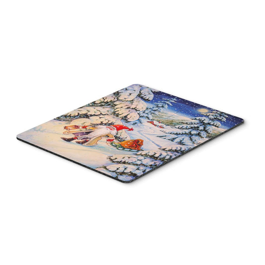 Caroline's Treasures ACG0144MP Christmas Gnome Pulling a sled Mouse Pad, Hot Pad or Trivet for Home Office Gaming Working Computers Laptop Mouse