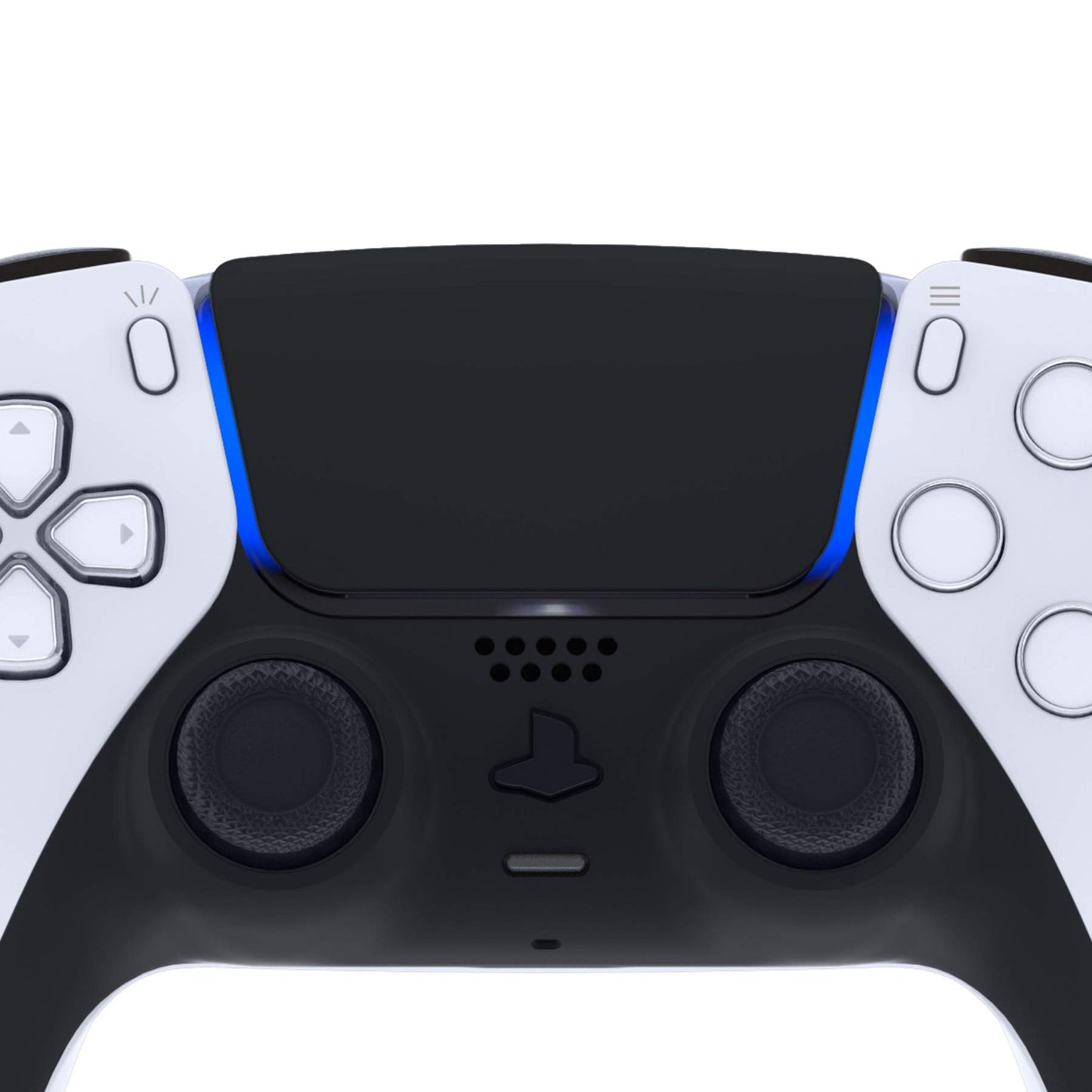 eXtremeRate Replacement Touchpad Cover Compatible with ps5 Controller BDM-010 020 030 040 050 060 Models, Custom Soft Touch Black Touch Pad Repair
