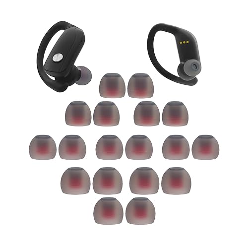 Replacement Ear Tips for bmani T16 / bmanl T16 / occiam T17 Wireless Earbuds, Silicone Earbuds Tips, 9 Pairs (S/M/L)