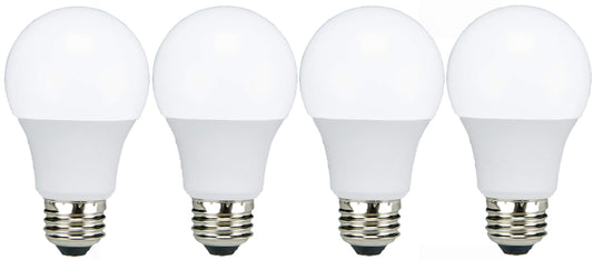 TCP LED 60 Watt Equivalent A19 | 4 Pack | Cool White (4100K) Shatter Resistent | 800 Lumens | 10,000 Hours | Non-Dimmable Light Bulbs