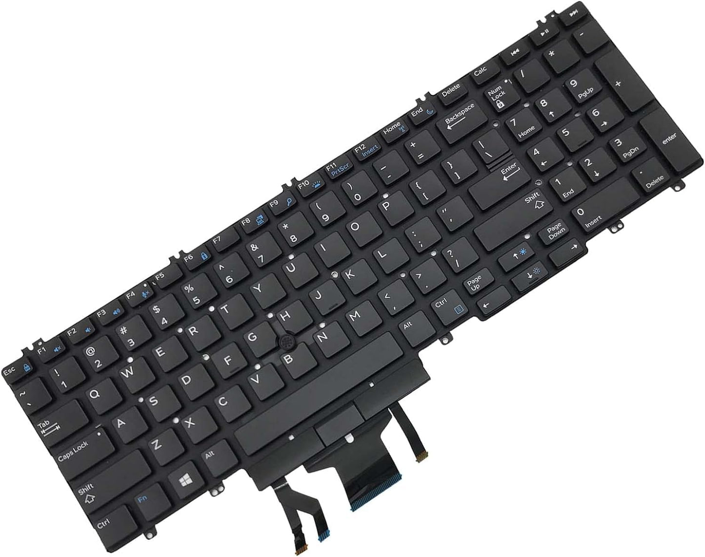 YIJIATech ® New Laptop with Built-in Keyboard and Screwdriver US Layout for DELL Precision 7530 7730 E7530 M7530 7540 7740 Black Without Frame,