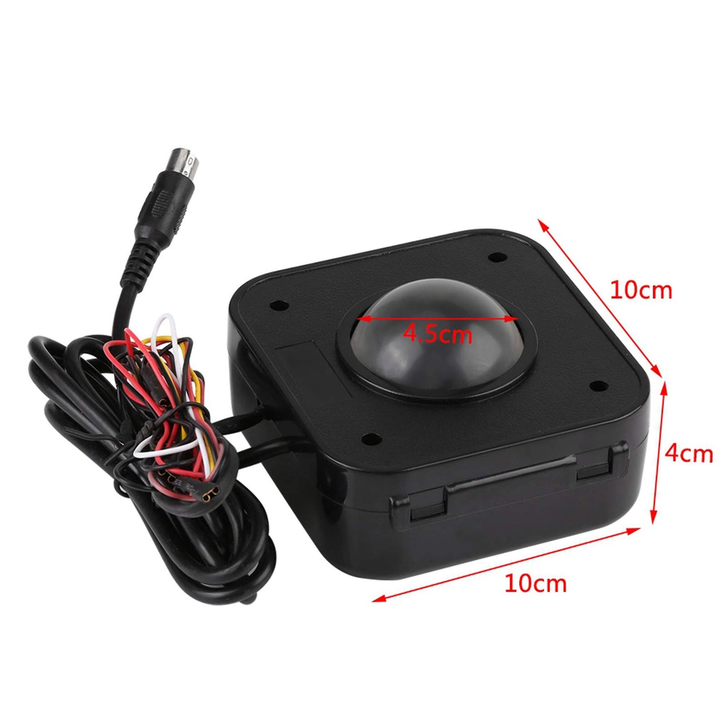 Eujgoov Round LED Trackball 4.5cm Mouse Lighted Illuminated PS/2 PCB Connector Wired Trackball for Arcade Game Machine
