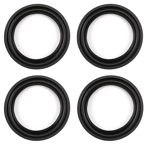 Fielect 4Pcs 11.4inch/290mm Rubber Speaker Edge Surround Rings Replacement Kit for Speaker Repair or DIY Black