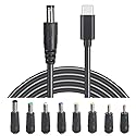 HSZJsto USB C to DC 5.5mm x 2.1mm Power Cable Cord, USB C Input to DC 12V Out Charging Cable, Work with PD Charger and PD Power Bank, Output DC 12V 3A