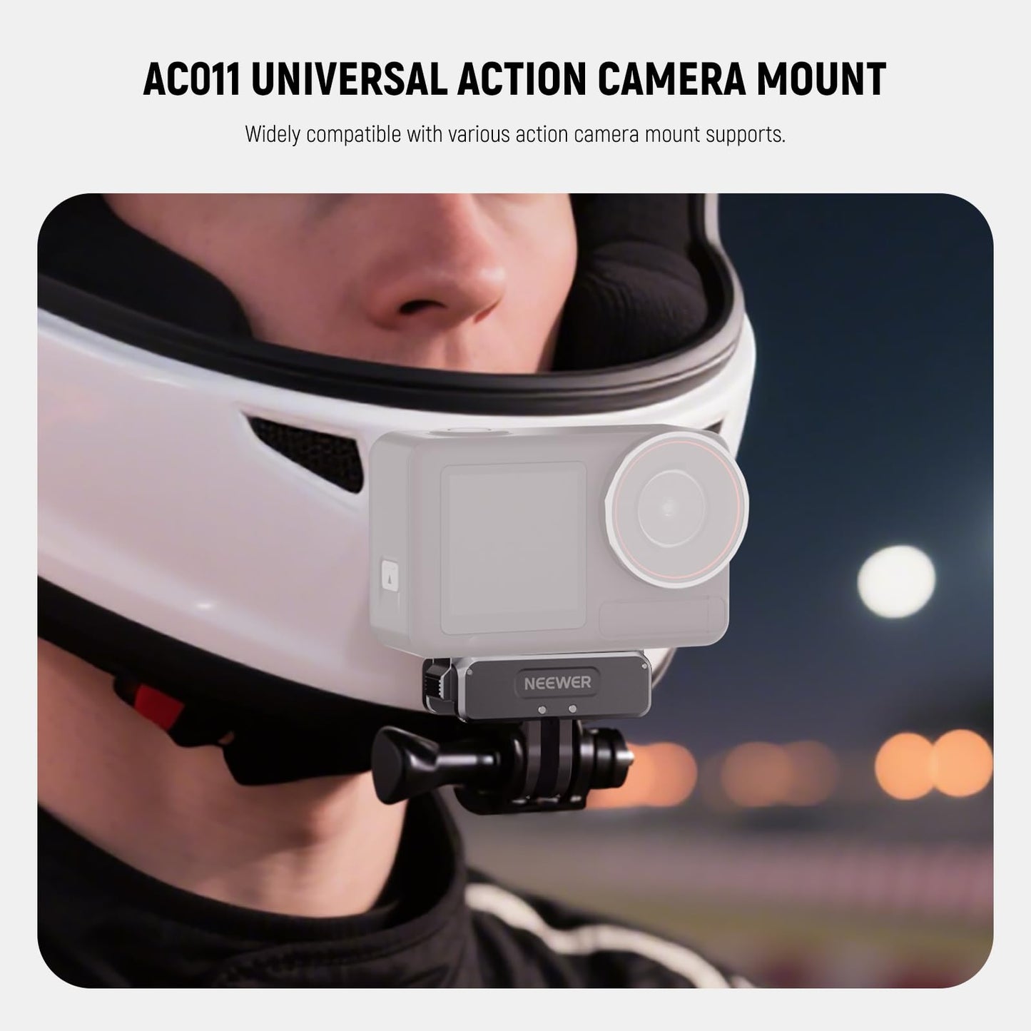 NEEWER Action Camera Accessories Kit Compatible with DJI Osmo Action 5 Pro/4/3, Cold Shoe Mount, Quick Release Magnetic Mount & Ball Head Adapter
