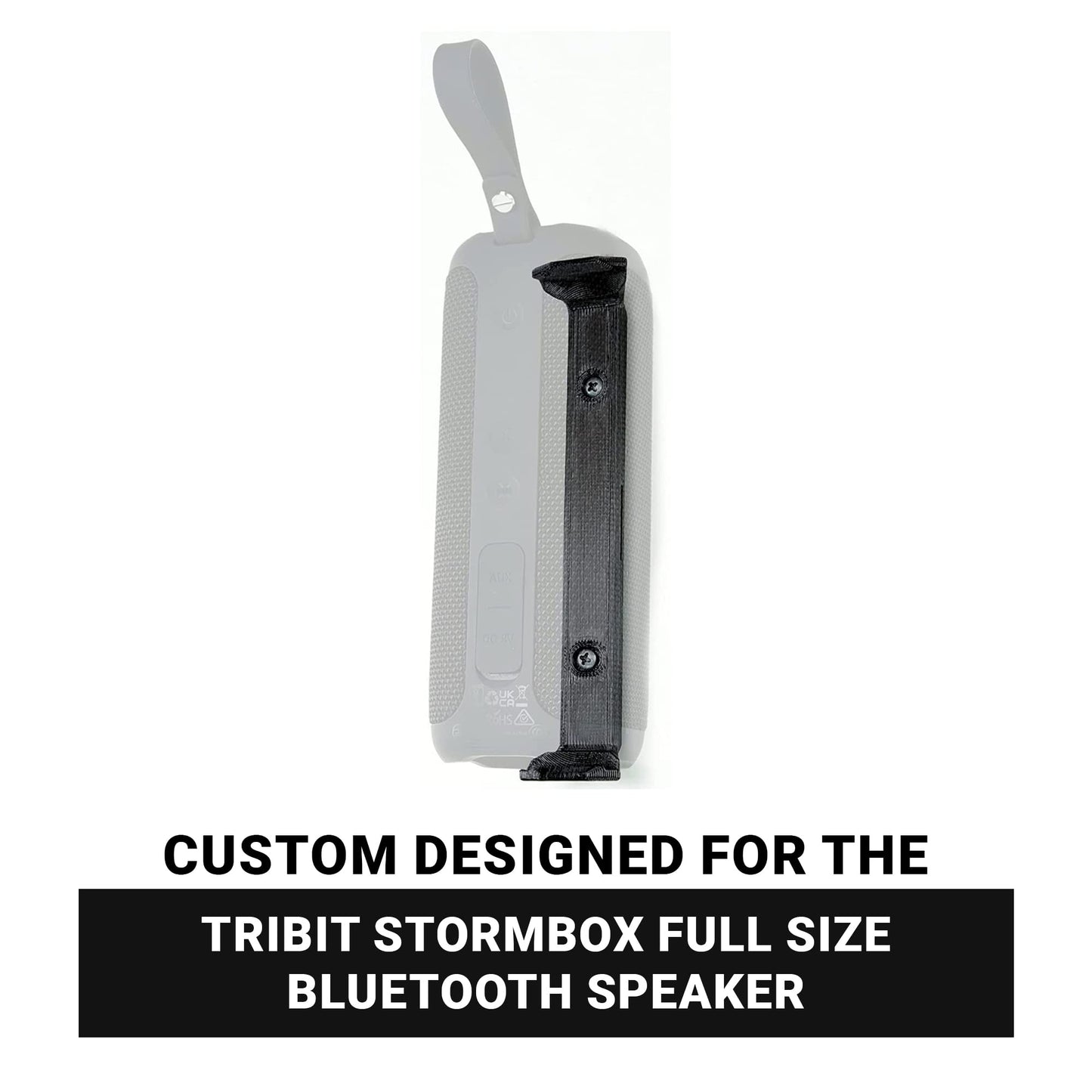 Spartan Mounts Bluetooth Speaker Wall Mount for Tribit Stormbox Full Size Speakers, Low Profile Mount Anywhere Design for Home, Office, Studio