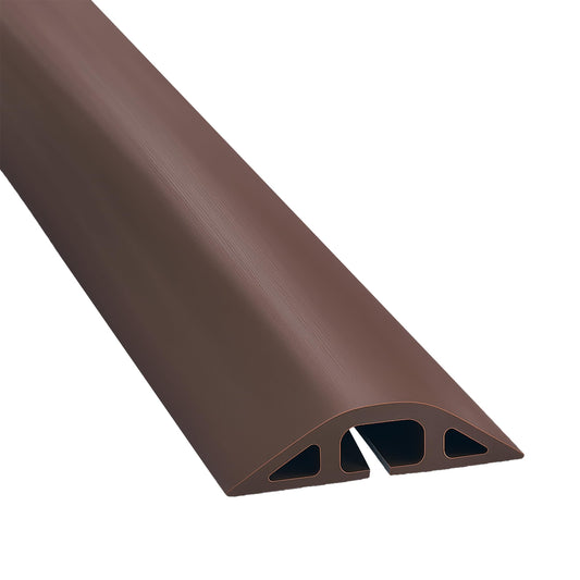 Electriduct D-2 Rubber Duct Cord Cover - 30 Inch (2.5 Feet) Brown Floor Cable Protector