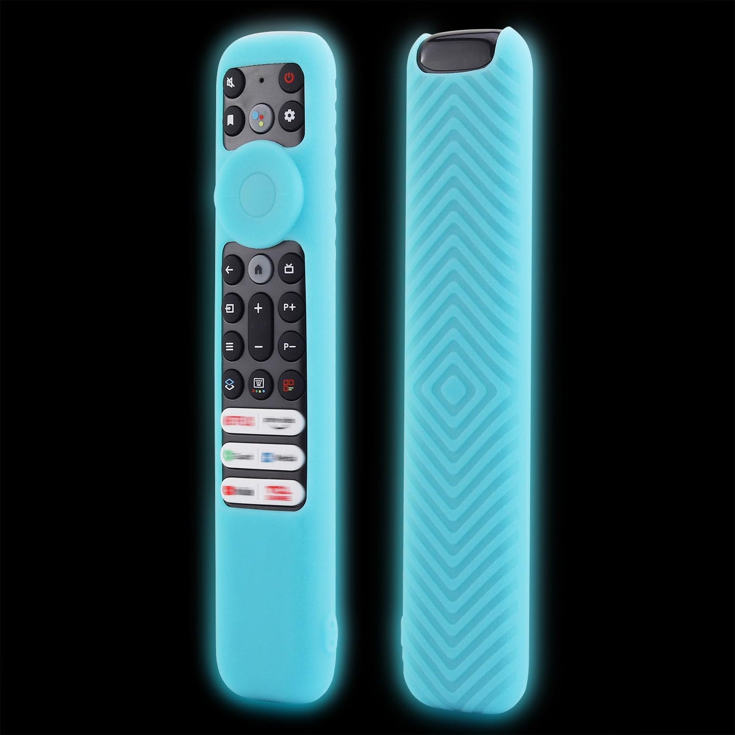 JCMOYUTY RC923 Remote Cover, Case for TCL RC813 FMB1 / RC902V FMR1 / RC923 LED Smart TV Remote Control Silicone Skin Glow Blue