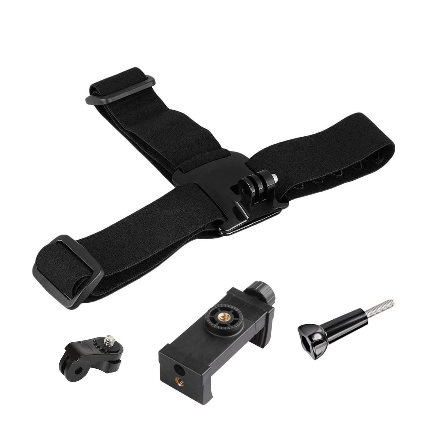 POV Phone Head Mount Strap,First-Person View Video Outdoor Live Shooting Bracket for iPhone, for Samsung Galaxy Phone, for GoPro Insta360 Sony DJI