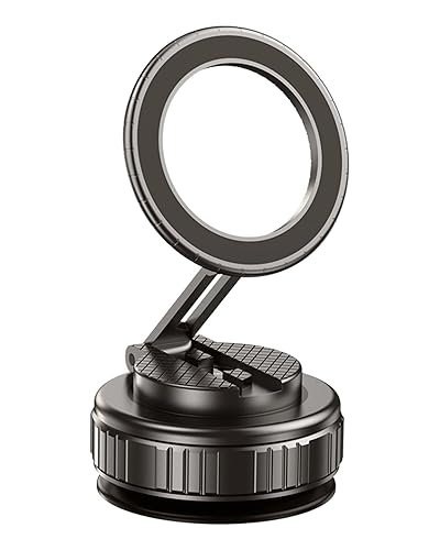 Vacuum Magnetic Phone Holder for Car, 360° Premium Aerospace-Grade Alloy Reinforced, 108LBS Strongest Suction Cup 2400gf Strongest Magnetic Phone