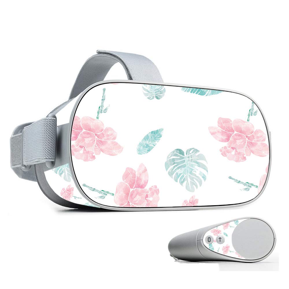 MightySkins Skin Compatible with Oculus Go Mobile VR - Paper Flowers | Protective, Durable, and Unique Vinyl Decal wrap Cover | Easy to Apply, Remove