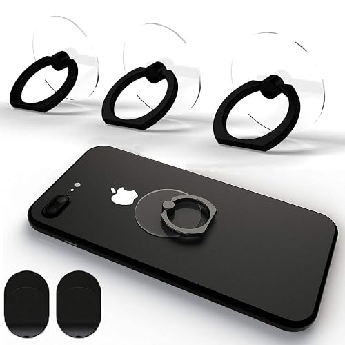 Transparent Phone Ring Holder Grip Tomorotec 360 Degree Free Rotation, Clear Cell Phone Finger Ring Kick-Stand Compatible with iPhone 14 13 12 X Plus