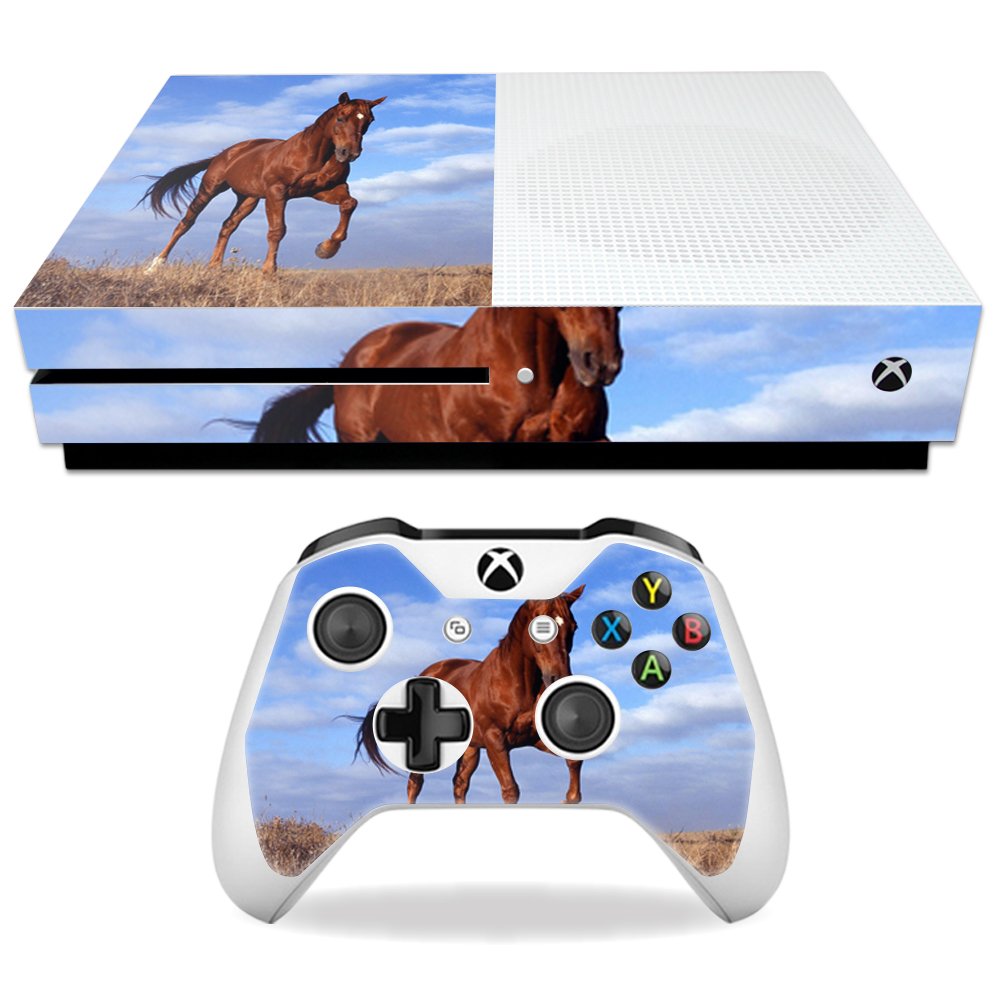 MightySkins Skin Compatible with Microsoft Xbox One S - Horse | Protective, Durable, and Unique Vinyl Decal wrap Cover | Easy to Apply, Remove,