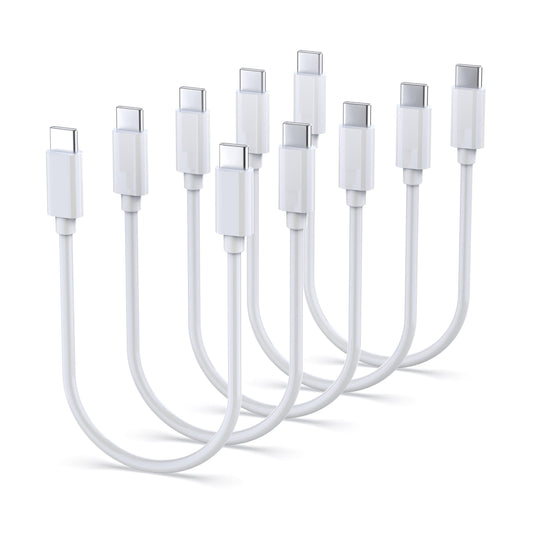 5-Pack Short USB C Charger Cable 60W USB C to C Cord 1FT, Type C Charging Cable Cord for iPhone 17, 16, 15, iPad Pro, for Samsung Galaxy S25, S24