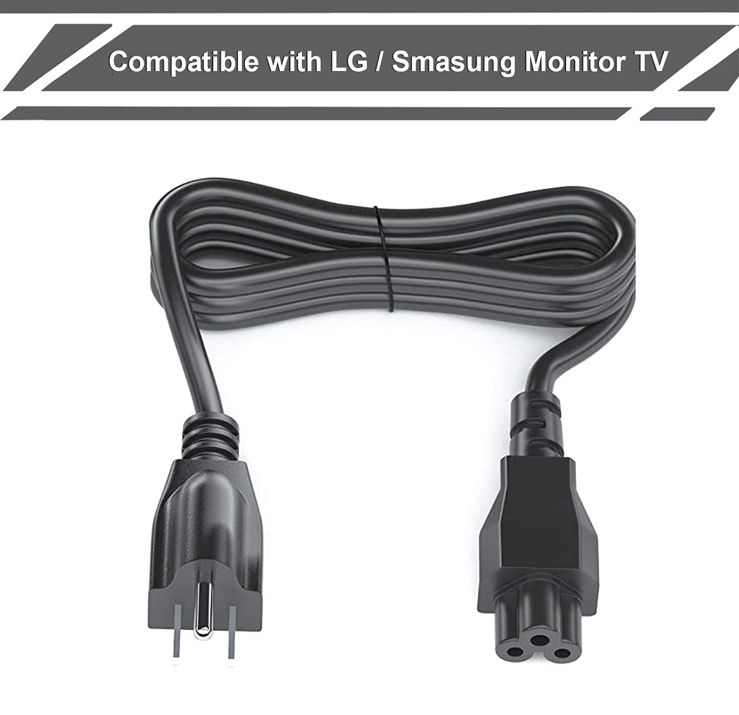 19V 2.53A TV AC Adapter fit for LG Widescreen Monitor 19" 20" 22" 23" 24" 27" Electronics Widescreen 24gn50w-b 24mp60vq-p 24m38h-b 24mc37d-b, Samsung…