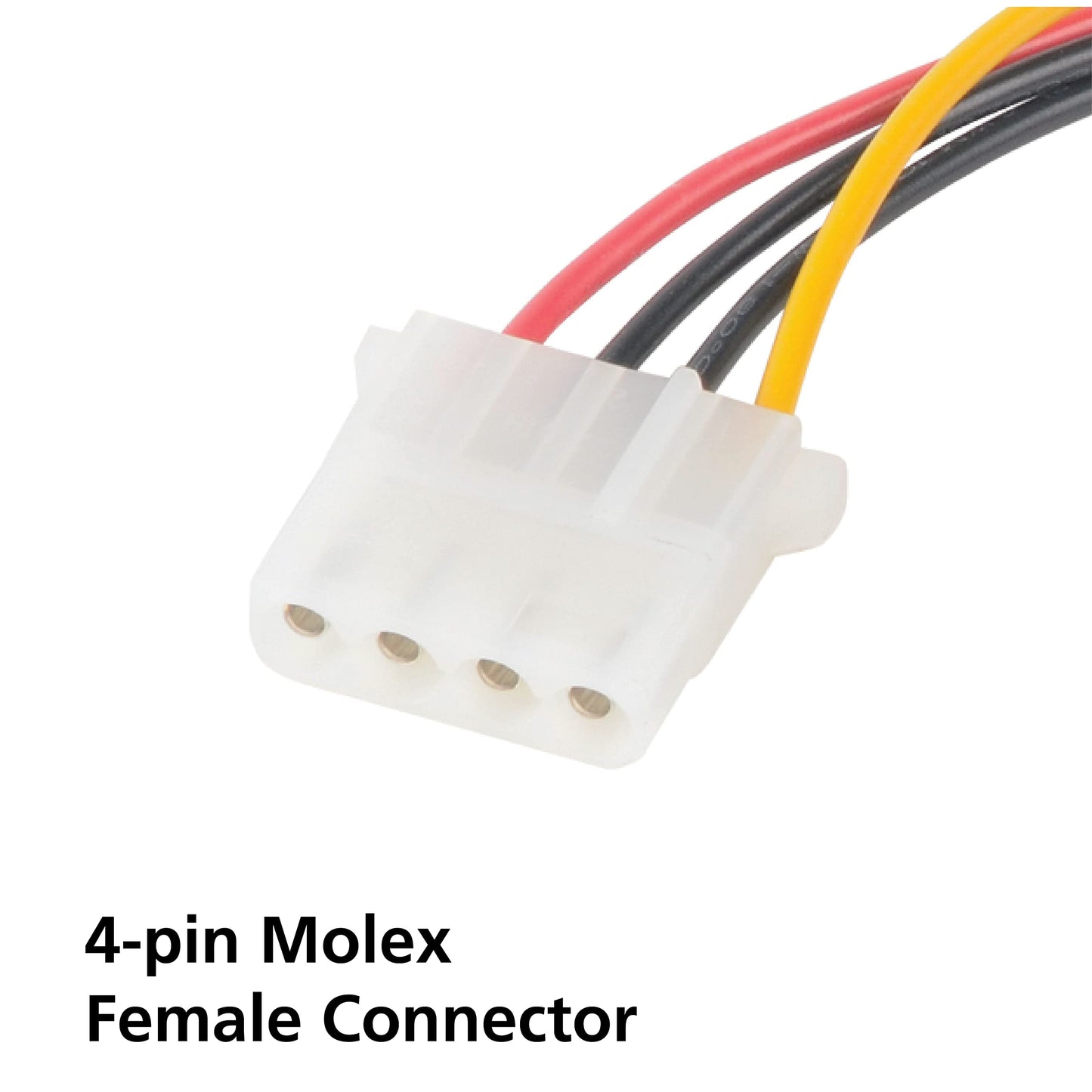 Akasa SATA to 4-pin Molex Adapter | Converts 15-pin SATA PSU Power to 4-pin PSU Molex Connector | SATA to Molex Power Cable Adapter | 15cm |