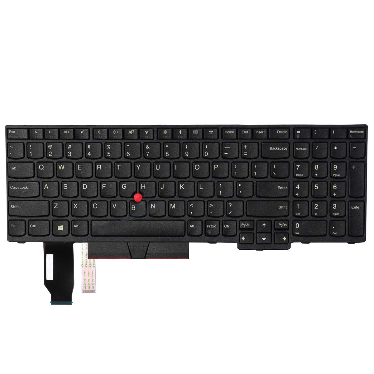 AUTENS Replacement US Keyboard for Lenovo ThinkPad E580 E585 L580 E590 E595 L590 T590 P15S P52 P72 P53 P53S P73 P53 P52 T15(Not Fit P52s) Laptop (No
