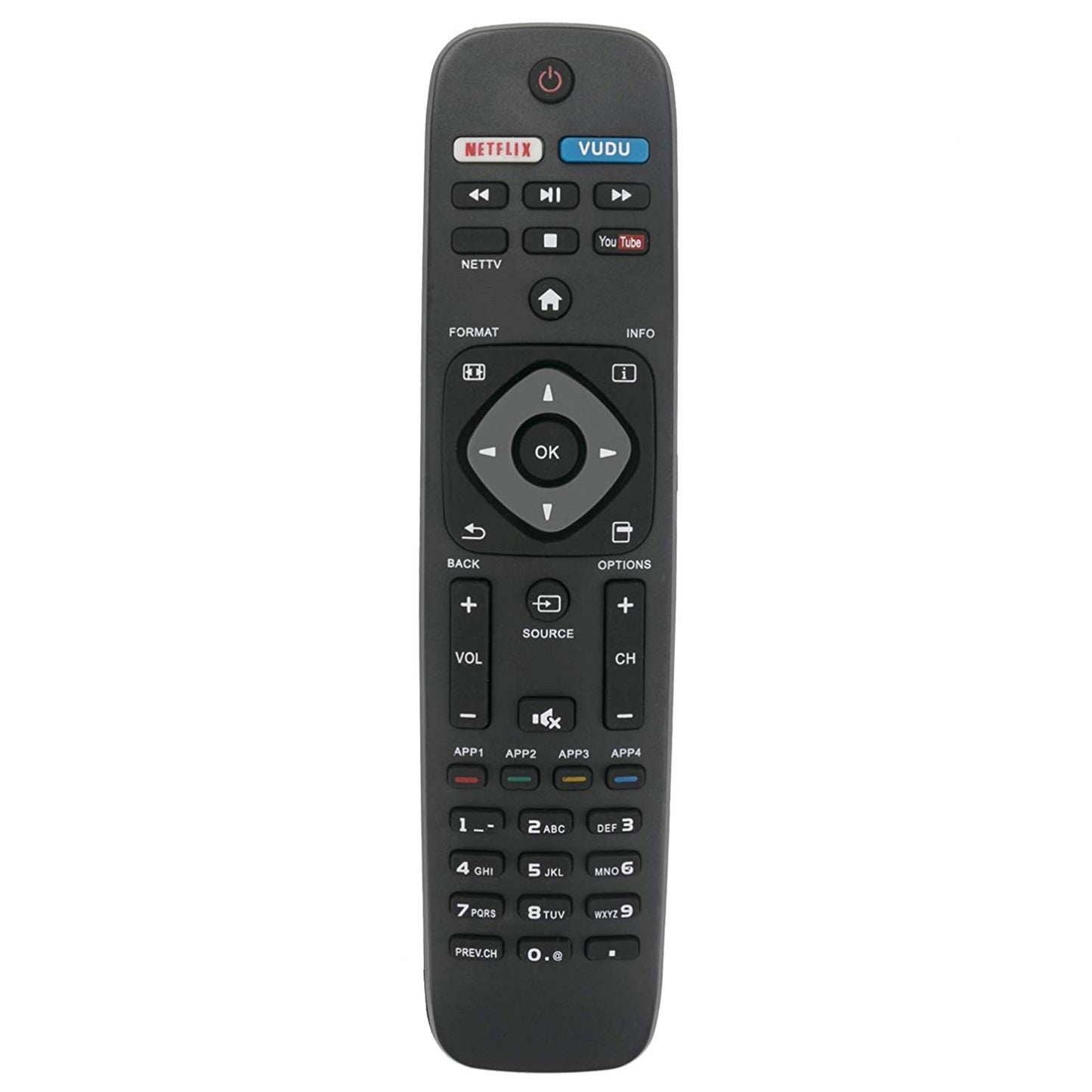 Replacement Remote Control for Philips 43PFL5602/F7 50PFL5601/F7 50PFL5602/F7 55PFL5901/F7 55PFL5601/F7 55PFL5402/F7 65PFL5602/F7 Smart TV