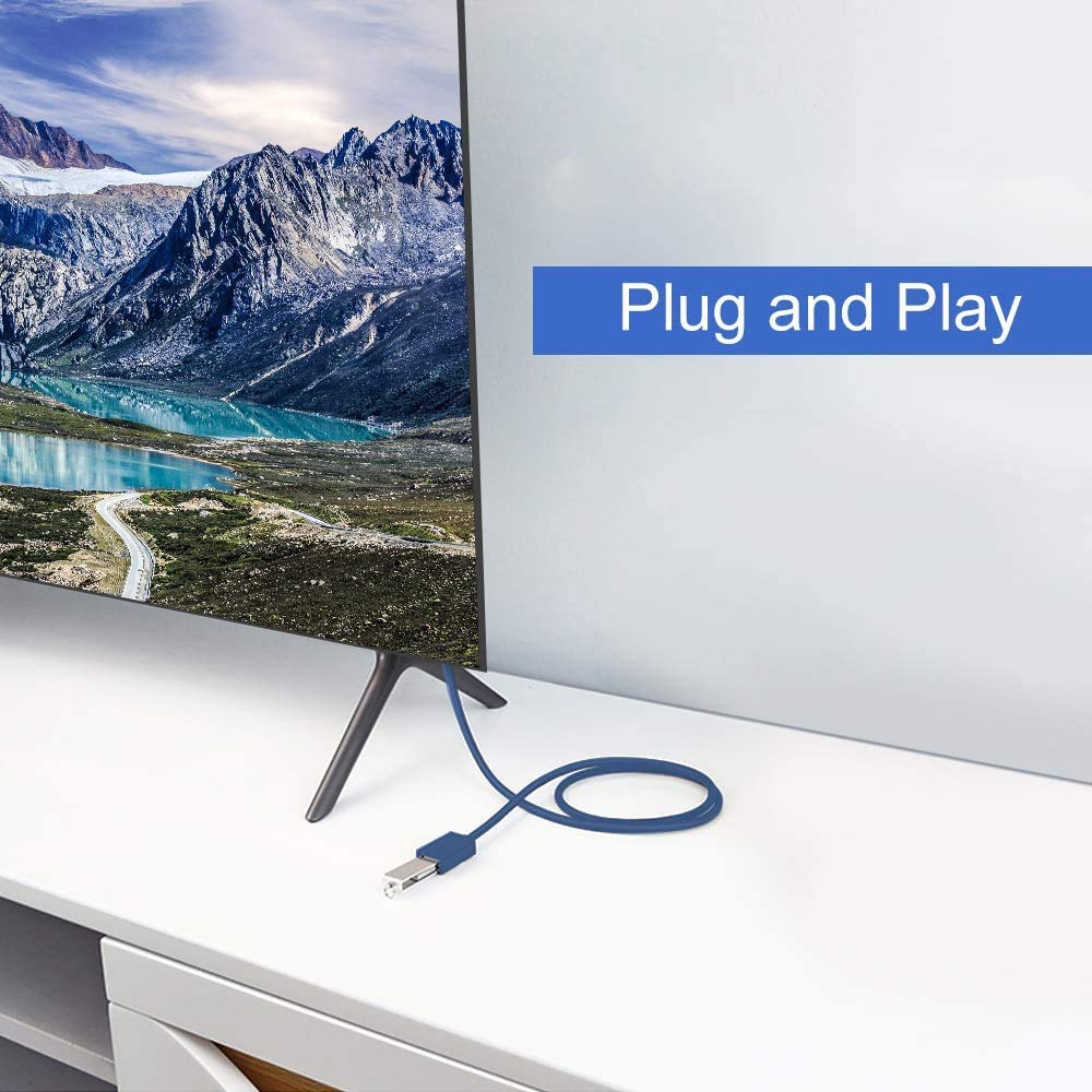 USB 3.0 Extension Cable 1FT 2 Pack 90 Degree Left & Right Angle USB Adapter Male to Female Short USB3 Cables Up & Down for Laptop TV USB Disk Mouse