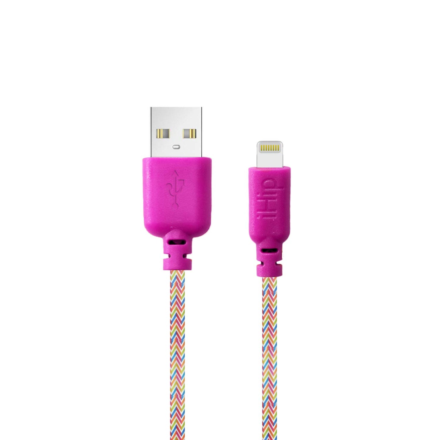 iHip Cute Cords 6ft Rainbow Braided Bend Test Certified MFI Lighting USB Sync Cable for iOS/iPhone Devices
