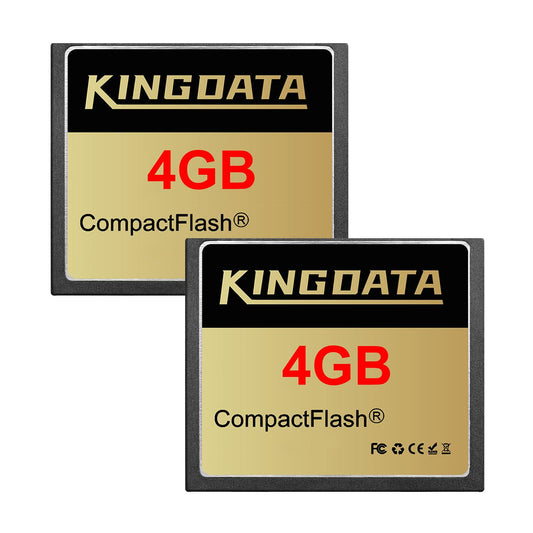 KINGDATA Compact Flash Card 2Pack 4GB CF133X FAT32 Type I for Equipment Vintage Digital Cameras