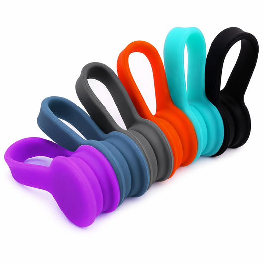 6 Pack Magnetic Twist Ties, Viaky Multicolor Magnet Keeper Bands Winder Wrap Straps Cable Clips Cord Organizer for Earphones/USB