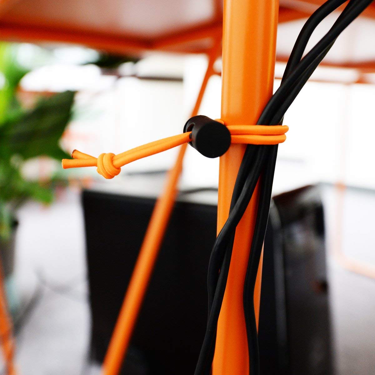 Foto&Tech Multipurpose Extra Thick Elastic Cable Tie and Organizer, Adjustable Cable Strap Toggle Tie, Reusable Tangle Tamer, Cable Management