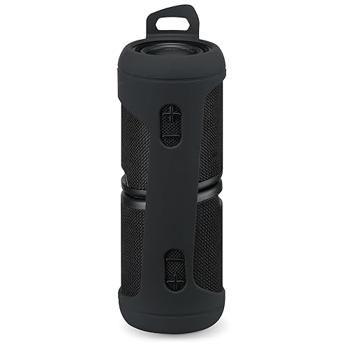 iLive Electronics Magnetic + Portable Wireless Bluetooth Speaker Set with Fabric and Rubberized Coating Carry Strap and TWS System, Black, Pair