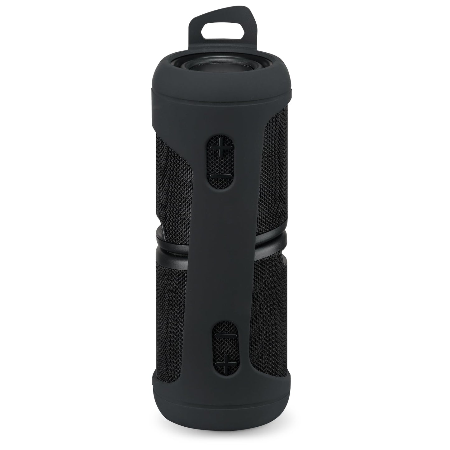 iLive Electronics Magnetic + Portable Wireless Bluetooth Speaker Set with Fabric and Rubberized Coating Carry Strap and TWS System, Black, Pair