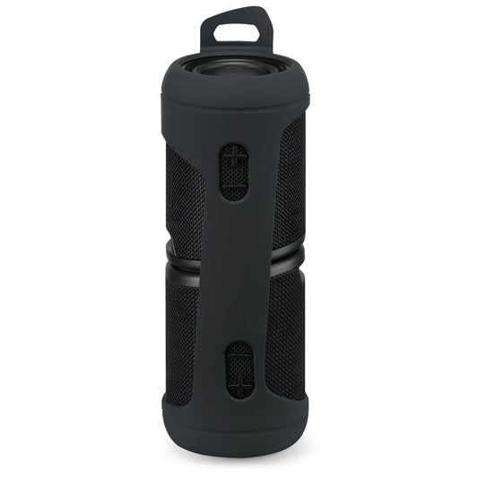 iLive Electronics Magnetic + Portable Wireless Bluetooth Speaker Set with Fabric and Rubberized Coating Carry Strap and TWS System, Black, Pair