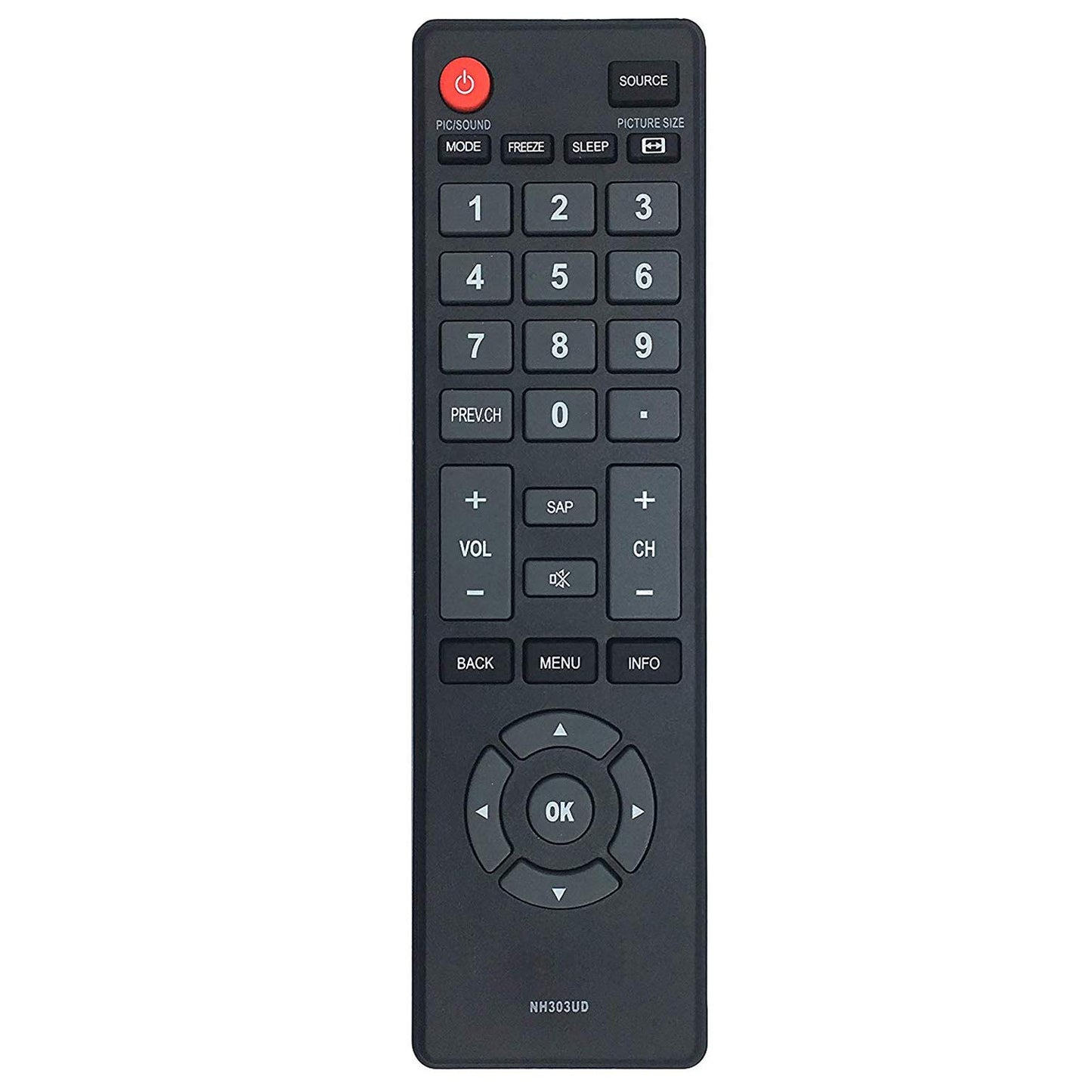 NH303UD Replace Remote Control fit for Emerson LCD TV HDTV LE240EM4 LE290EM4 LE290EM4F LE320EM4 LE391EM4 LF280EM5 LF320EM4 LF320EM4A LF320EM4F