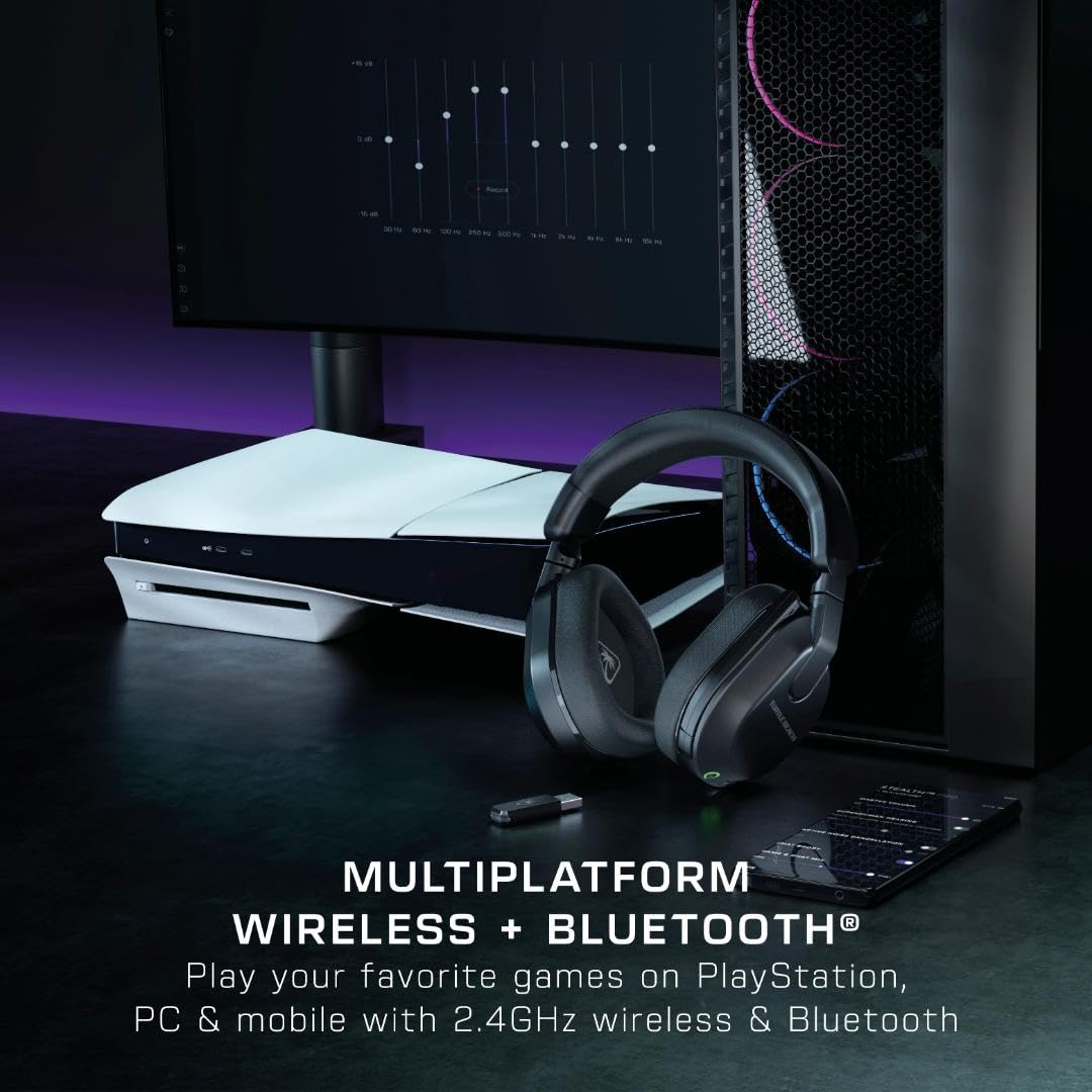 Turtle Beach Stealth 600 Wireless Multiplatform Amplified Gaming Headset for PS5, PS4, PC, & Mobile - Bluetooth, 80-Hr Battery, Noise-Cancelling