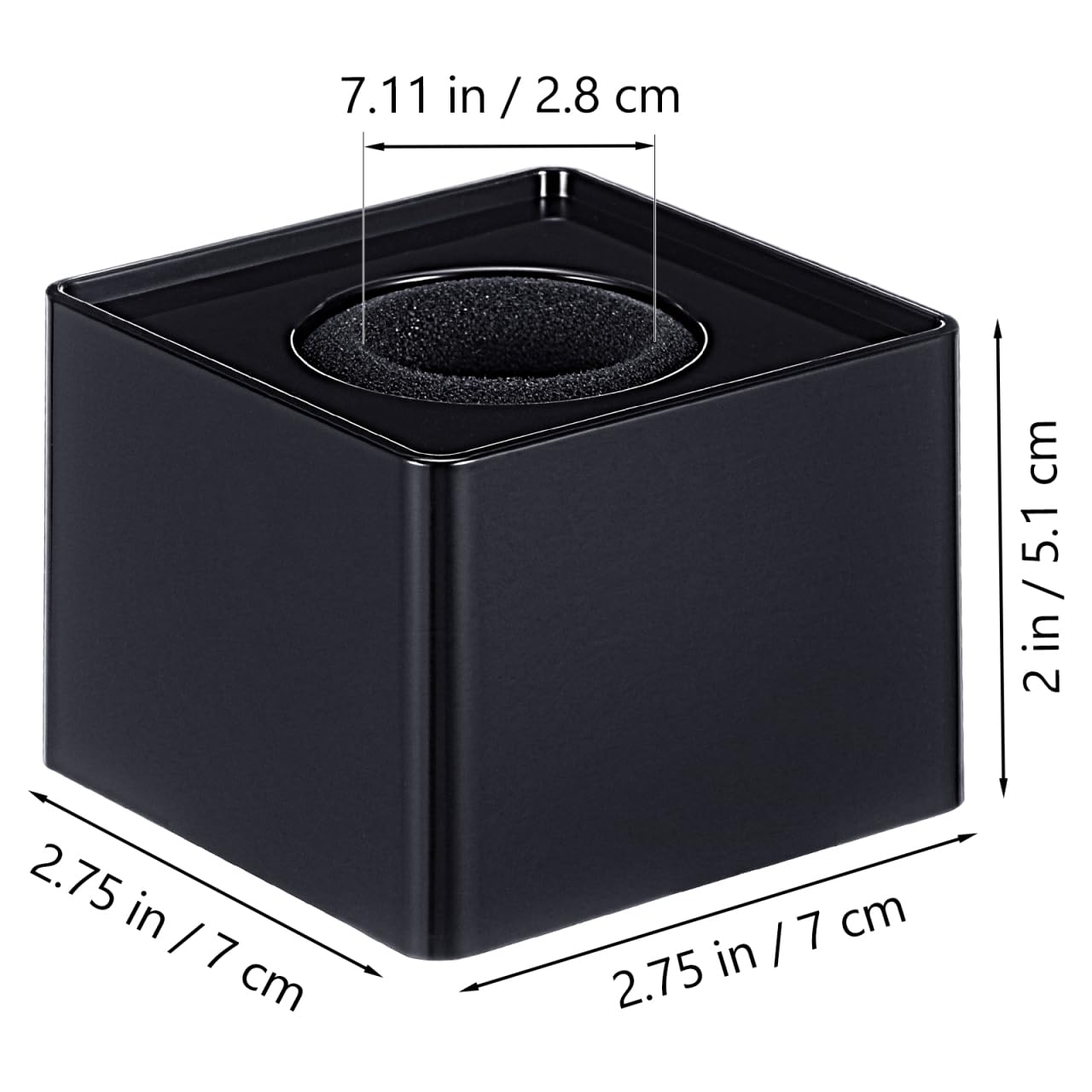 NUOBESTY Portable Injection Molding Square Microphone Logo Flag Station for Professional Interview Microphones with Surface 2.75 Inch