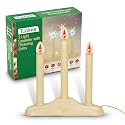 Tupkee Christmas Candolier Window Candles - with Flickering Bulbs - 3-Lights Indoor - Flameless Electric Window Candles Candelabra