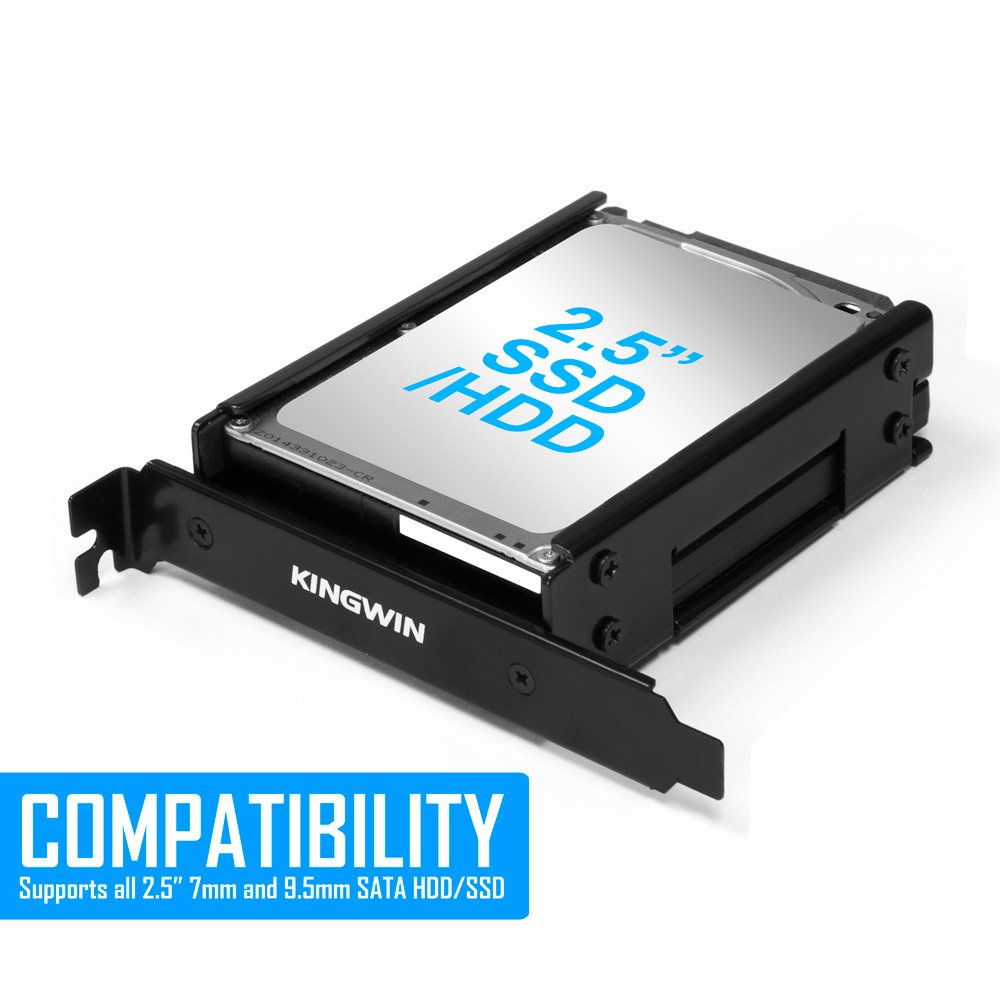 Kingwin PCI SSD Mounting Kit - 2 x 2.5 Inch SSD to PCI Internal Hard Drive Converter, Easy Installation