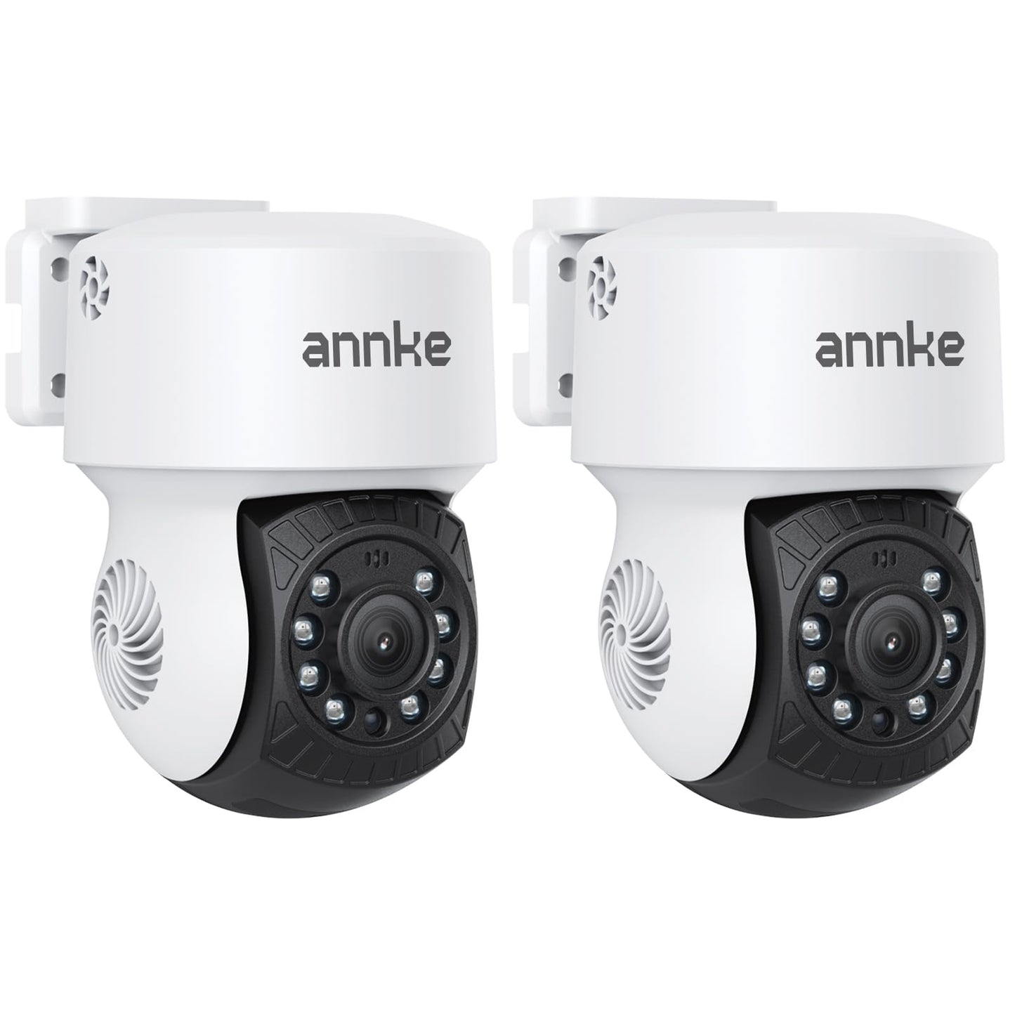 ANNKE 2Pack 1080P 2MP AHD CCTV Home Surveillance Dome Wired PT Camera with 350° pan and 90° tilt, 100ft IR Night Vision, IP65 Weatherproof Security