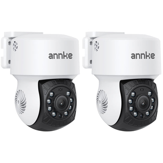 ANNKE 2Pack 1080P 2MP AHD CCTV Home Surveillance Dome Wired PT Camera with 350° pan and 90° tilt, 100ft IR Night Vision, IP65 Weatherproof Security