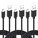 SIOCEN 3Pack 10FT PS4 Charger Cord for Xbox One Controller,PS4 Charging Cable,Micro USB Cable for Xbox One S/X Slim Elite Controller,PlayStation 4