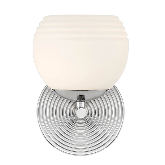 DESIGNERS FOUNTAIN Moon Breeze 1 Light Wall Sconce, Polished Nickel, D251H-WS-PN