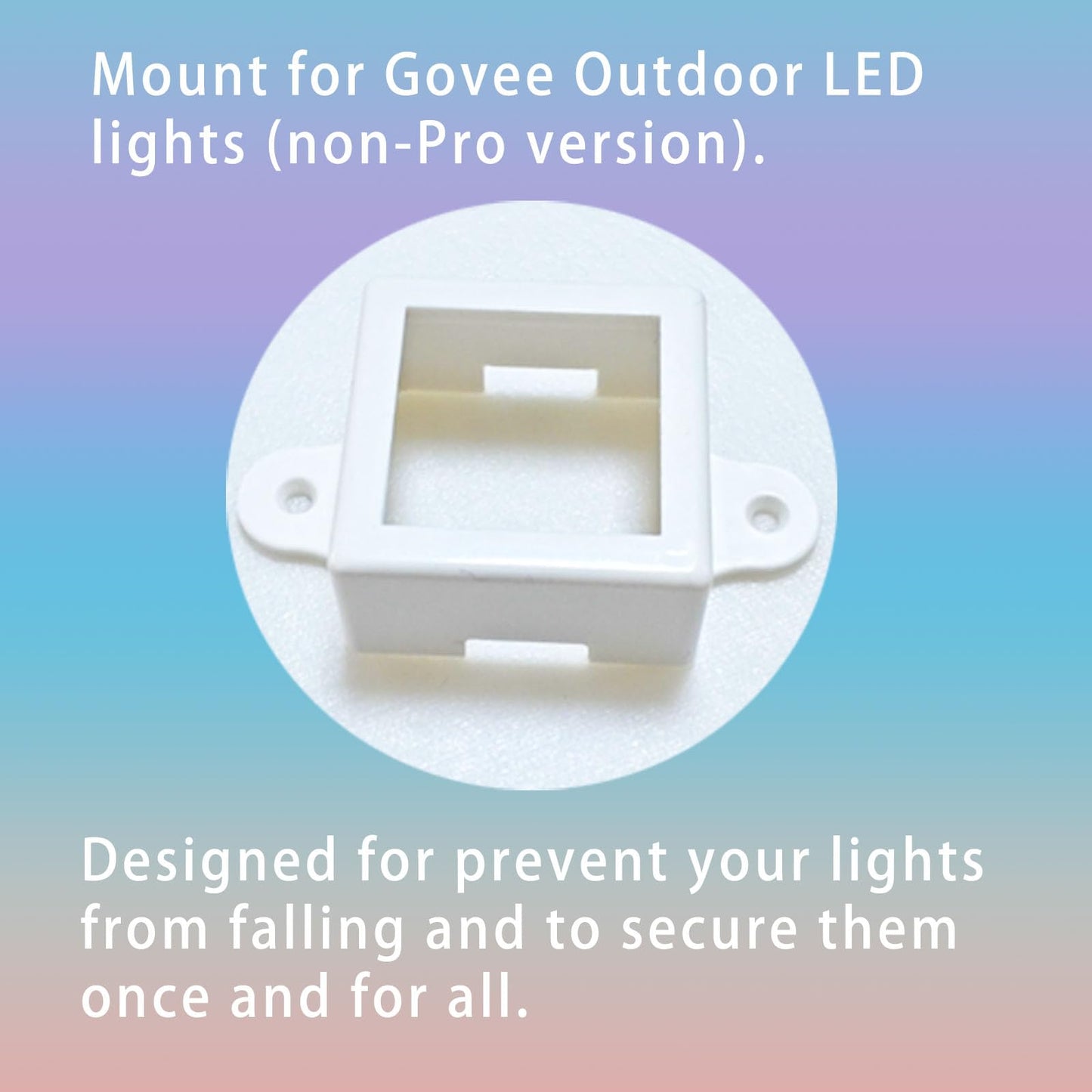 PIAOLGYI Mount for Govee Non-Pro Outdoor LED Lights, 12 Pcs Plastic, Easy Installation, Secure Support