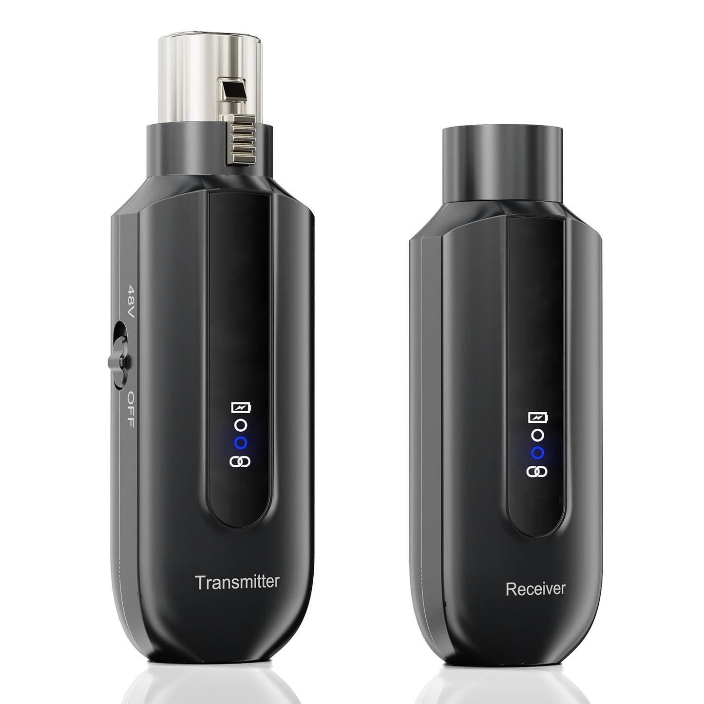 Wireless Transmission System, 2.4GHz Wireless Transmitter Receiver, XLR Wireless Transmitter for Dynamic Condenser Microphone, for Audio Mixer and PA