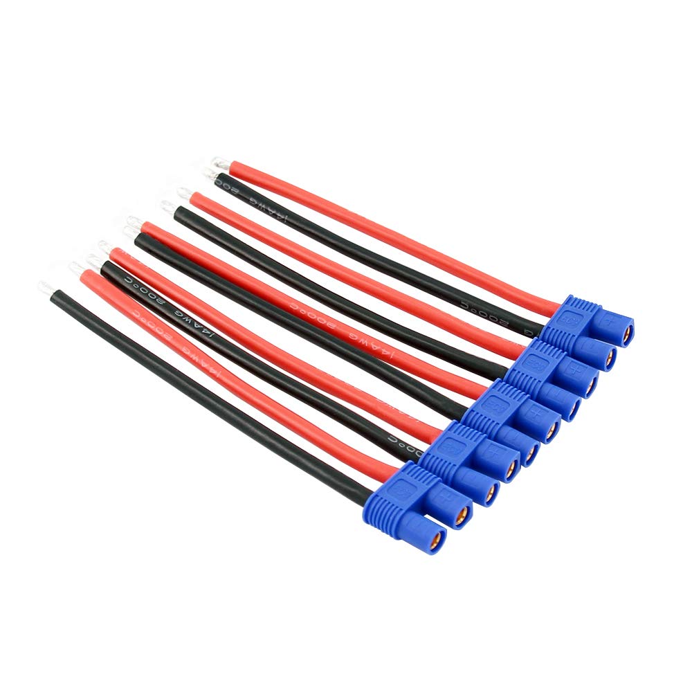 5pcs EC3 Style Female Connectors Adapters Cable with 10cm 14awg Silicone Wire(BDHI-23)