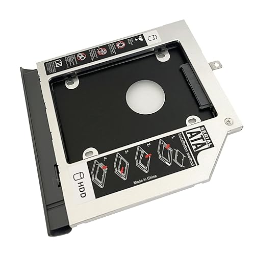 with Bezel Front Cover 2nd HDD SSD Hard Drive Optical Frame Caddy Tray for Lenovo ideapad 320 330 520 with Bezel Front Panel Faceplate Metal Bracket