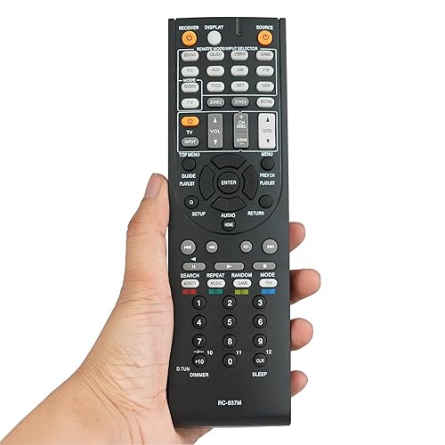Replacement Remote Control RC-837M for Onkyo AV Receiver HT-R494 HT-S5800 HT-S7805 TX-NR818