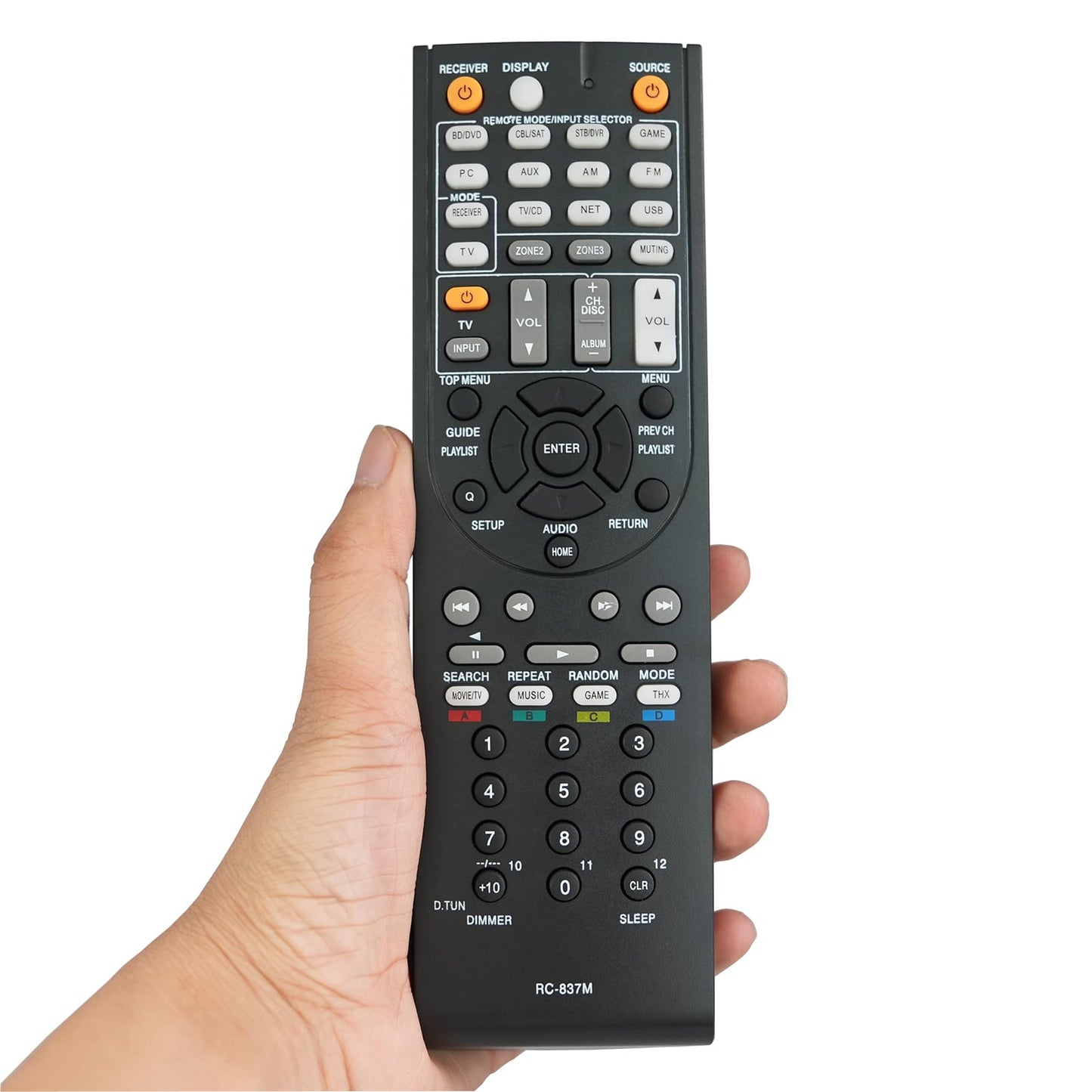 Replacement Remote Control RC-837M for Onkyo AV Receiver HT-R494 HT-S5800 HT-S7805 TX-NR818