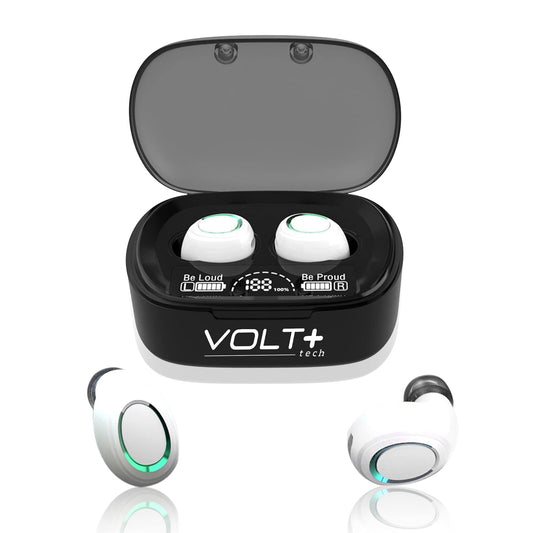 VOLT PLUS TECH Wireless V5.3 PRO Earbuds Compatible with Apple Samsung HP DELL Google Intel Nuc IPX3 Bluetooth Touch Waterproof/Sweatproof/Noise…