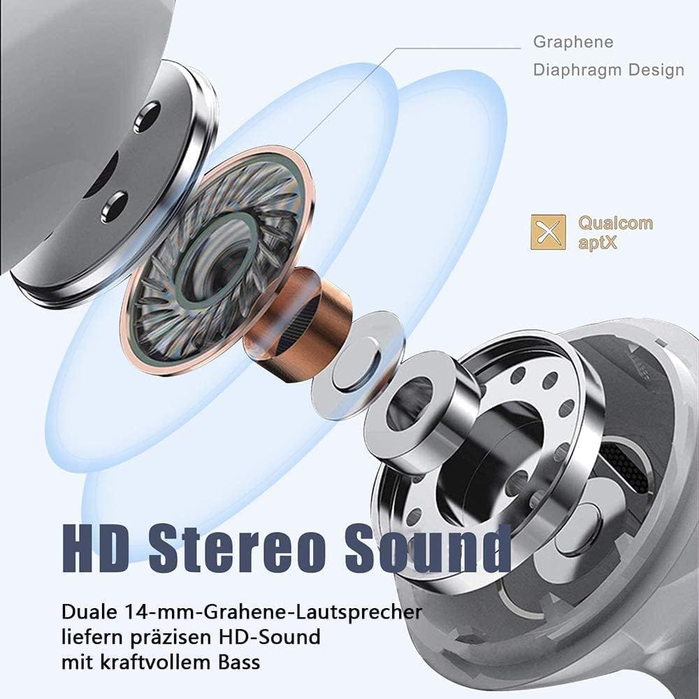 Wireless Earbuds,Bluetooth Headphones pro(2nd generation),48H Playtime Ear Buds with Mic,High-Fidelity Sound,Bluetooth 5.3 Chip,USB-C Charging,IPX7