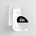 DJBNT Wall Mount Holder Compatible with Echo Spot 2024, Outlet Mount with Hidden Cable Management, Space-Saving Shelf for Bedroom, Kitchen, Living