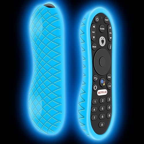 Silicone Case for TiVo Stream 4K Remote, Anti-Slip Shockproof Protective Cover for TiVo Stream Remote Controller Sleeve Protector Skin (Glow Blue)