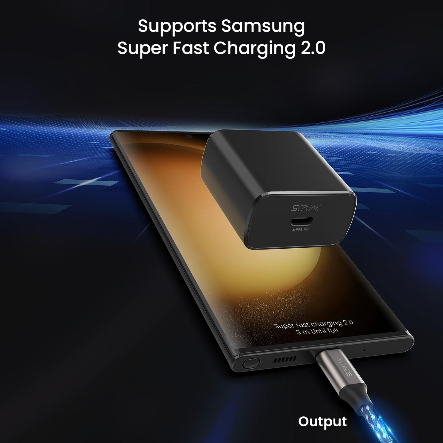 Super Fast Charger USB C, 2-Pack Type-C Super Fast Charger Wall Charging Block with 2X 8FT Cable for Samsung Galaxy S26 Ultra/S26/S25+/S25